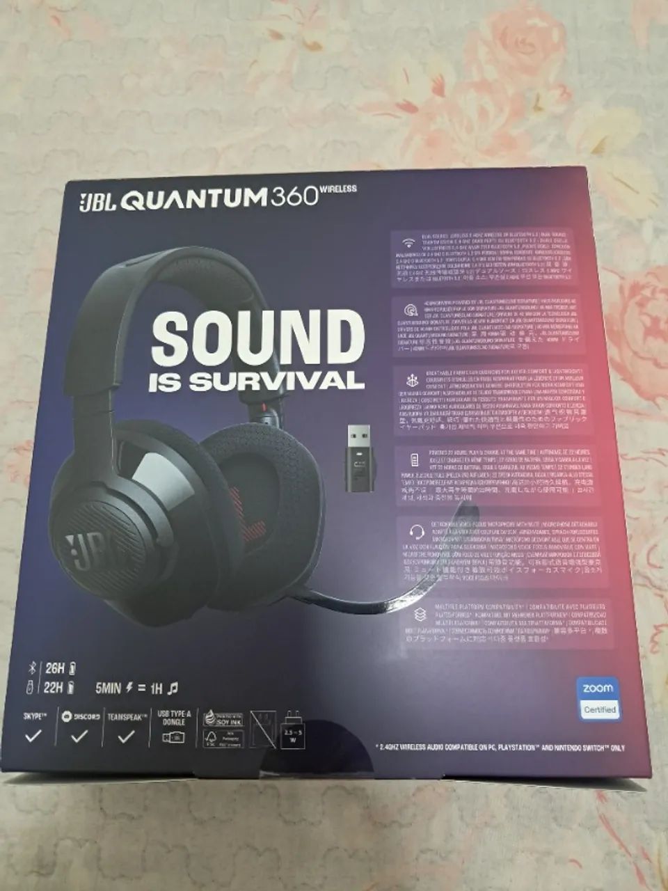 Fone JBL QUANTUM 360 wireleww na caixa 2.4GHz - Foto 2