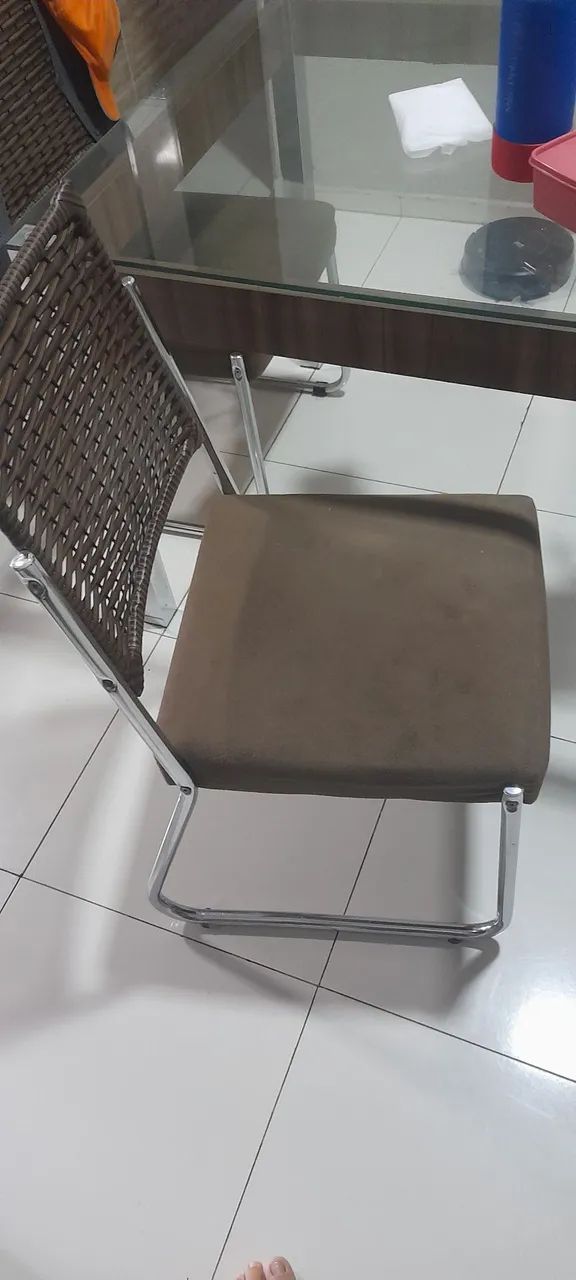 Mesa de jantar para 6 pessoas com tampo de vidro 10mm - Foto 3