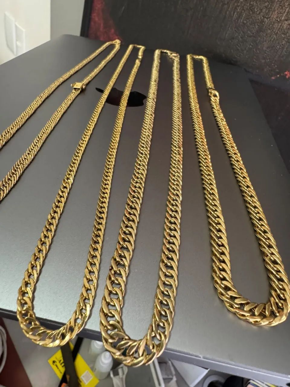 Corrente Groumet de ouro 18k procedência garantia eterna