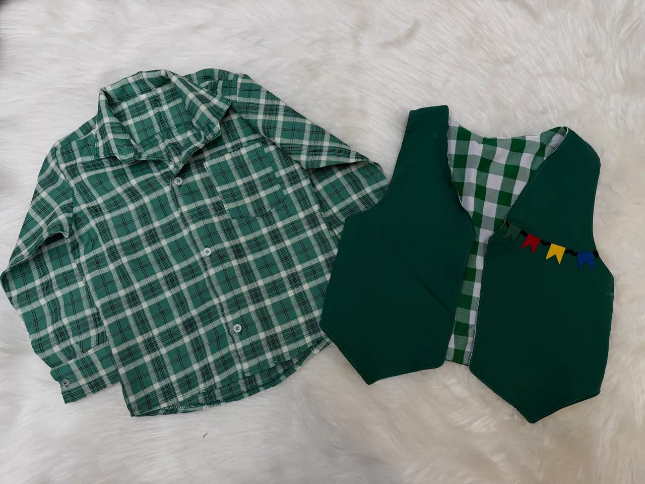 Camisa xadrez e colete  - Foto 2
