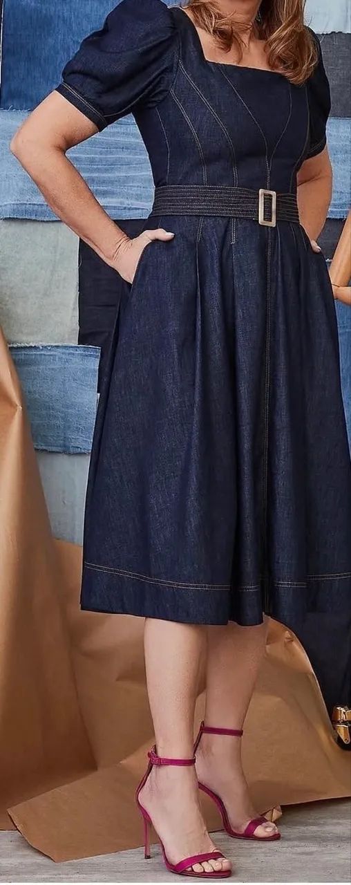 Vestido Jeans lindíssimo  - Foto 2