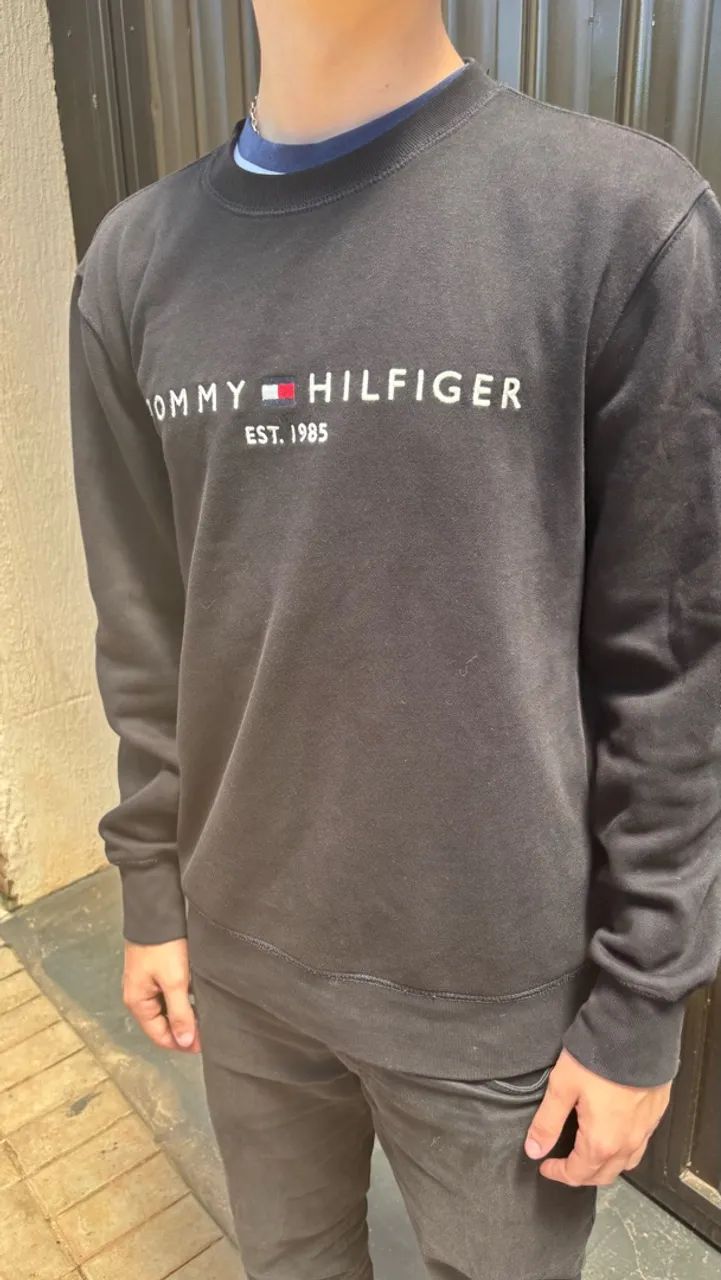 moletom gola careca Tommy Hilfiger