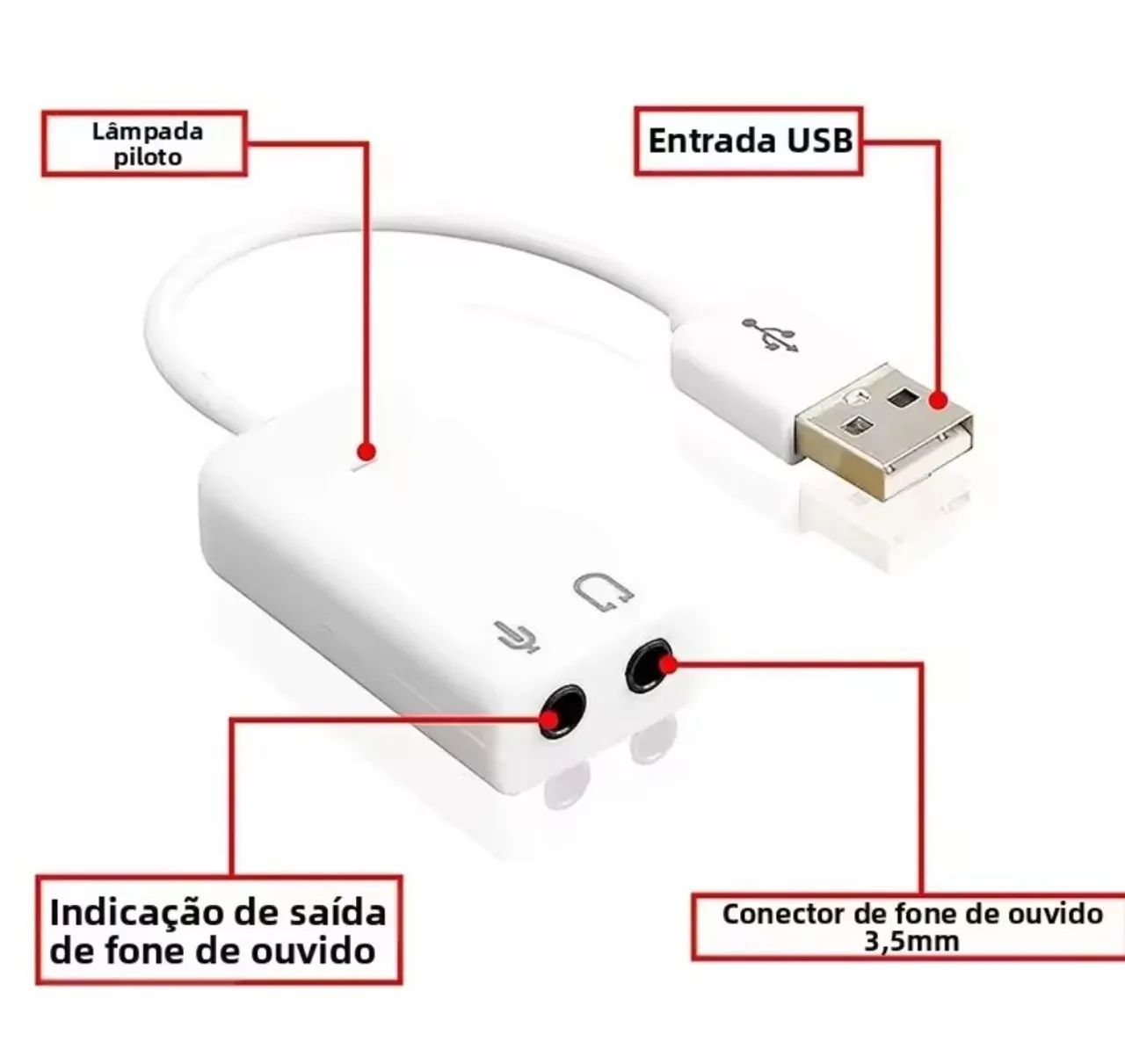 Adaptador de áudio externo - Foto 2