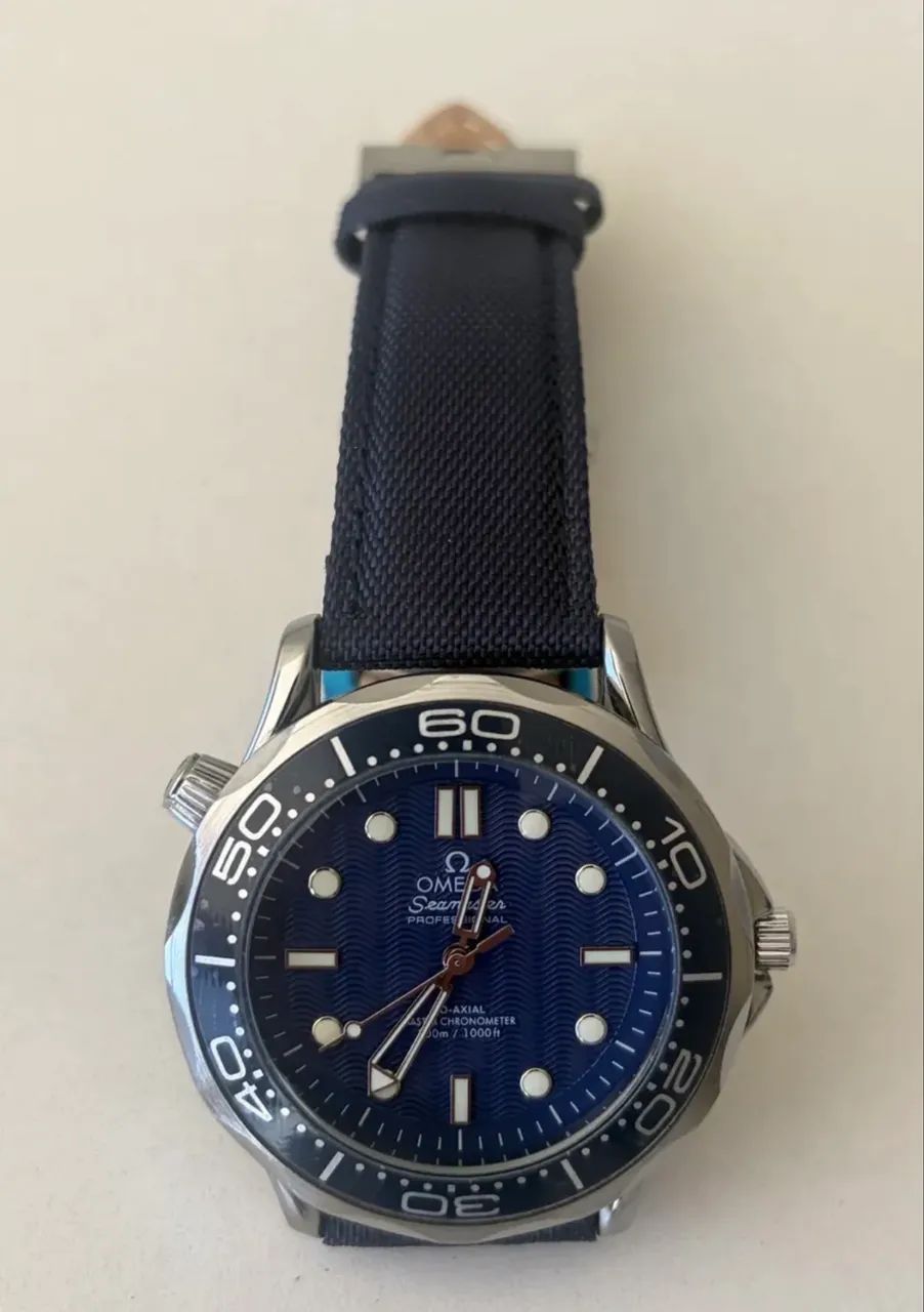 Omega SEAMASTER 42mm pulseira de nylon - Foto 3