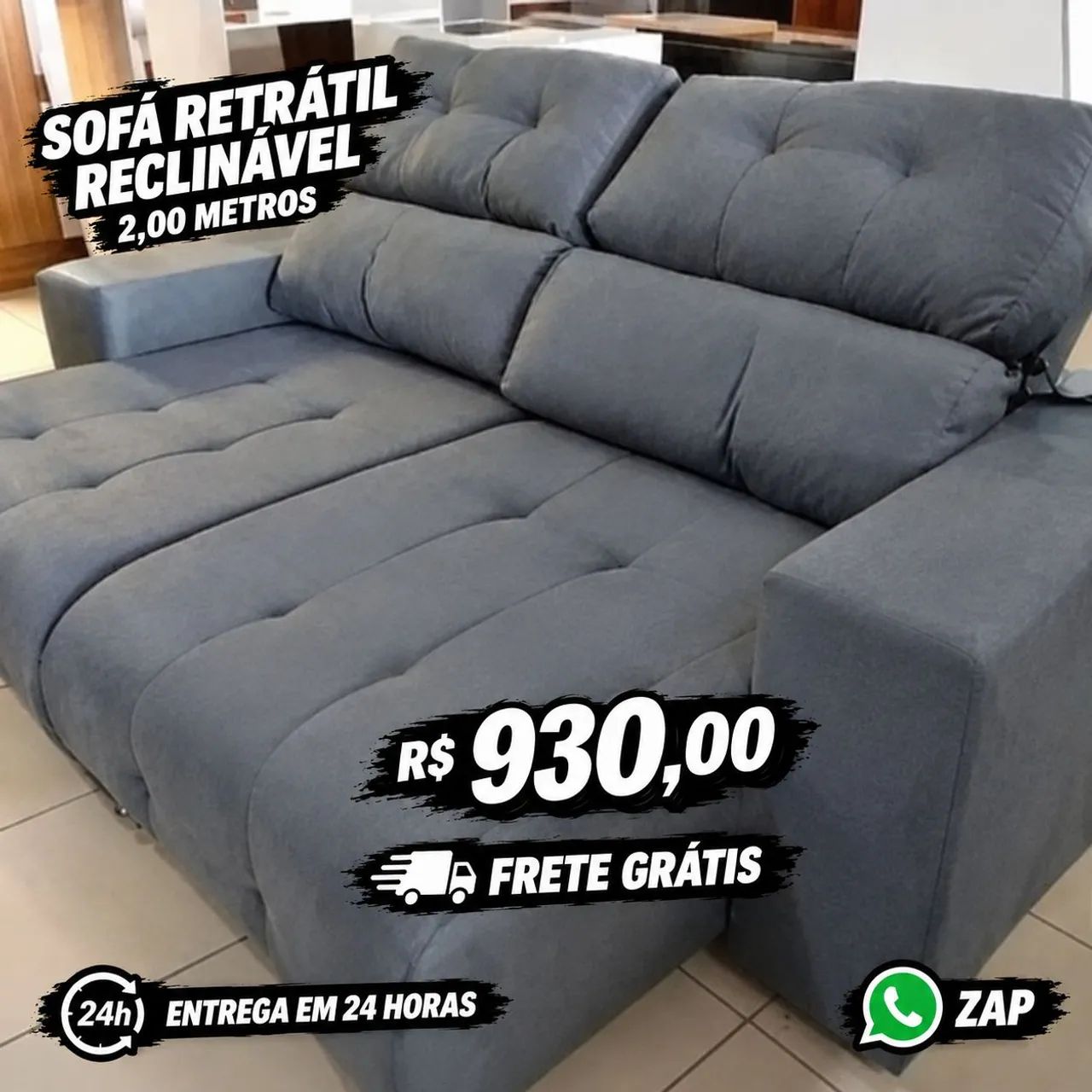 Sofá retratil reclinavel 