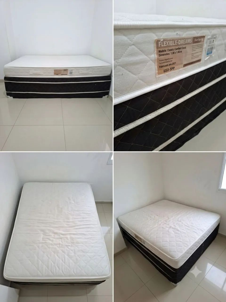 Cama Box Casal com Colchão usado  - Foto 2