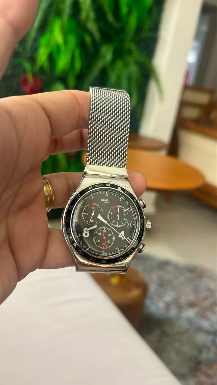 Relógio Swatch Irony Chronograph Swiss | Pulseira Mesh  - Foto 5
