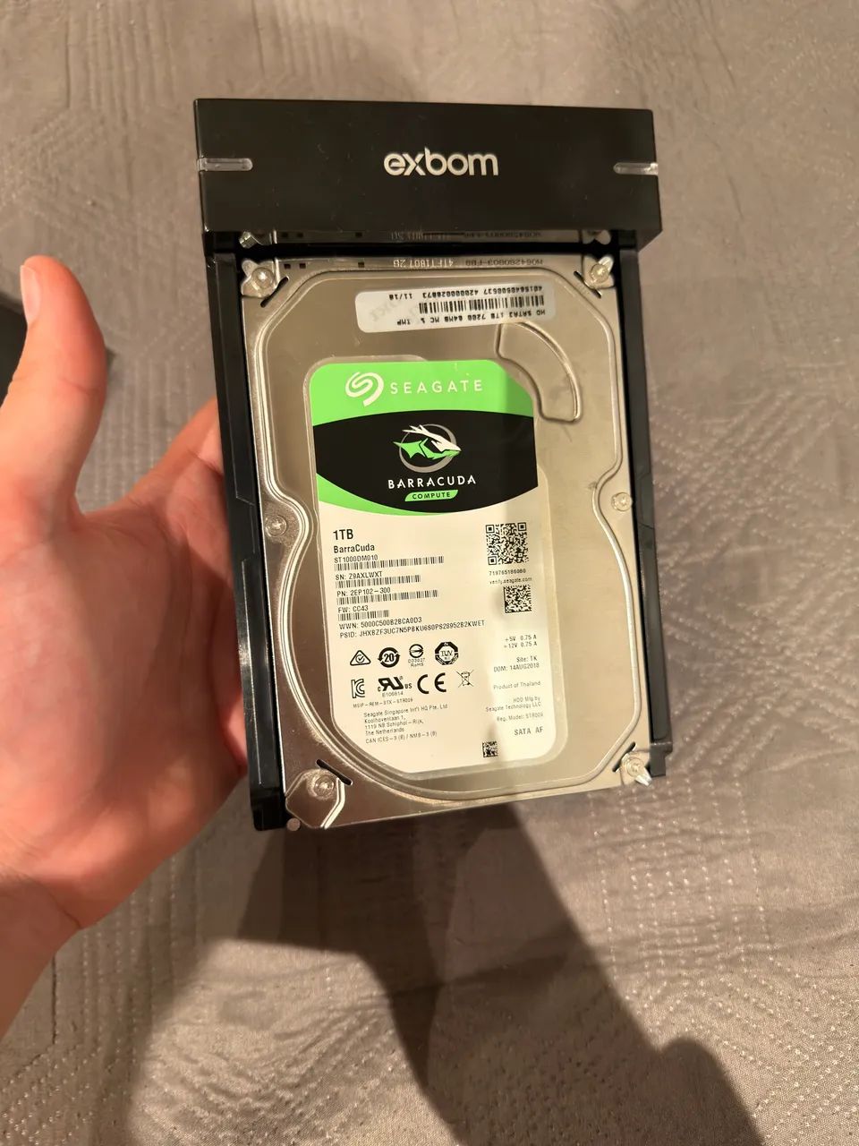 Hd 1 tera seagate + case com fonte e cabo usb3.0  - Foto 2
