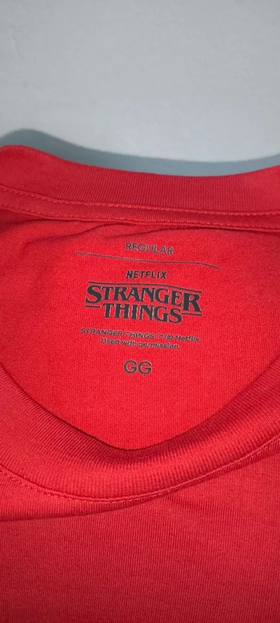 camiseta stranger things wsqk vermelha gg - Foto 2
