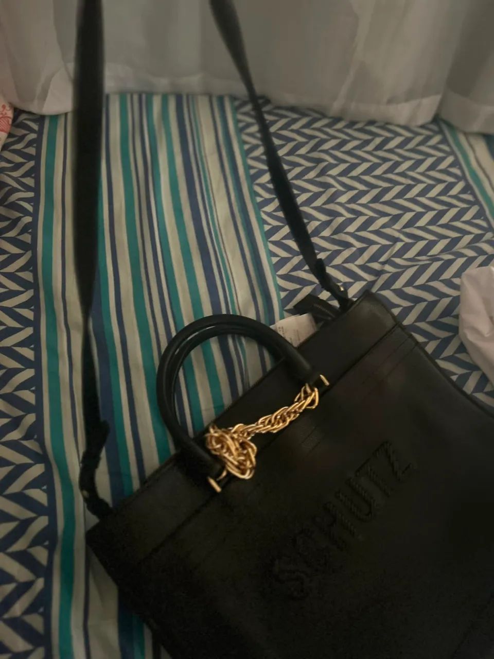 Bolsa SCHUTZ em couro preta - Foto 3