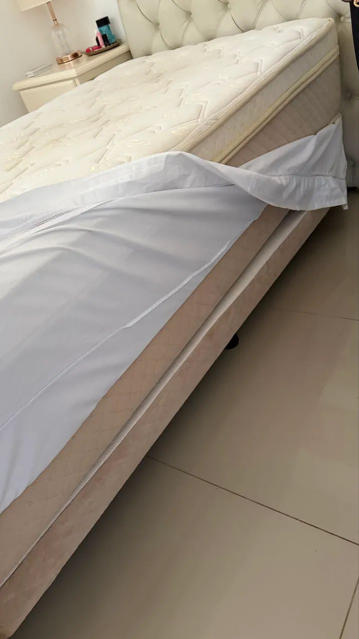 Cama de Solteiro Herval + Colchão Platinum Suede + Cama Auxiliar - Foto 3