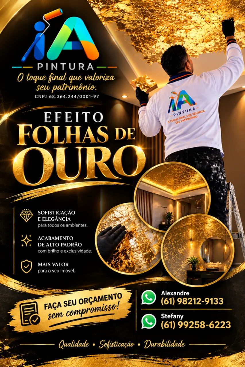 Folhas de ouro* pintor disponível * - Foto 3