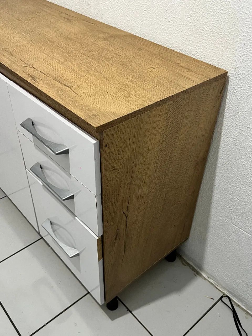 Armário / Balcão de Cozinha (Madeirado e Branco) - Foto 3