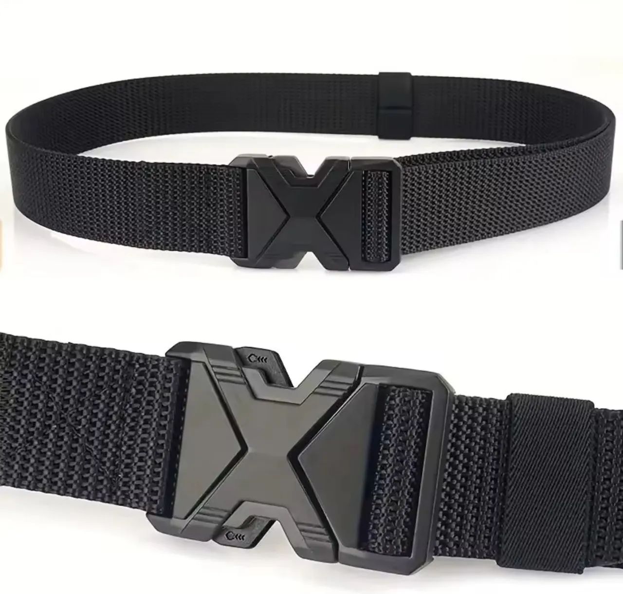 Cinto Tático Masculino Premium com Fivela Metálica X - Ajustável e Resistente - Foto 2