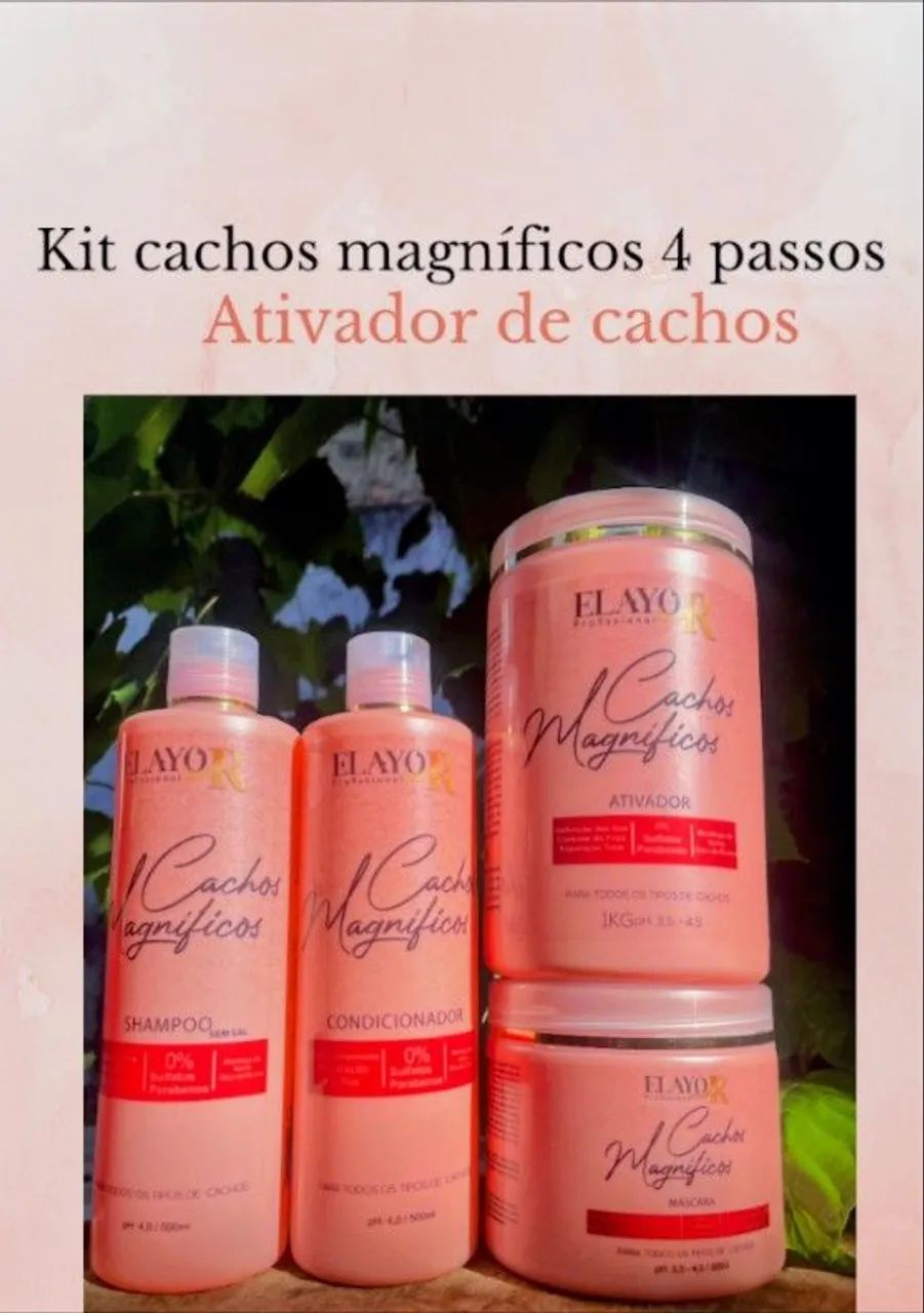 Kit completo para cabelos em transição e cacheados