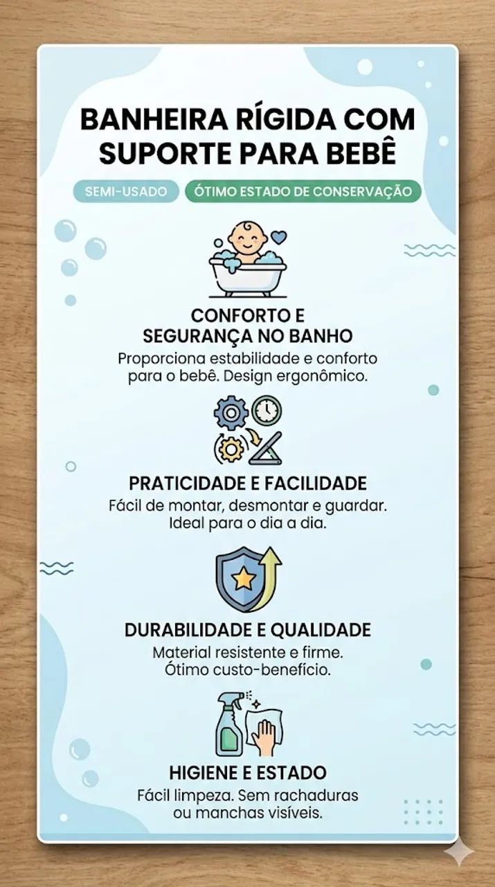 Banheira de bebê com suporte - Foto 2