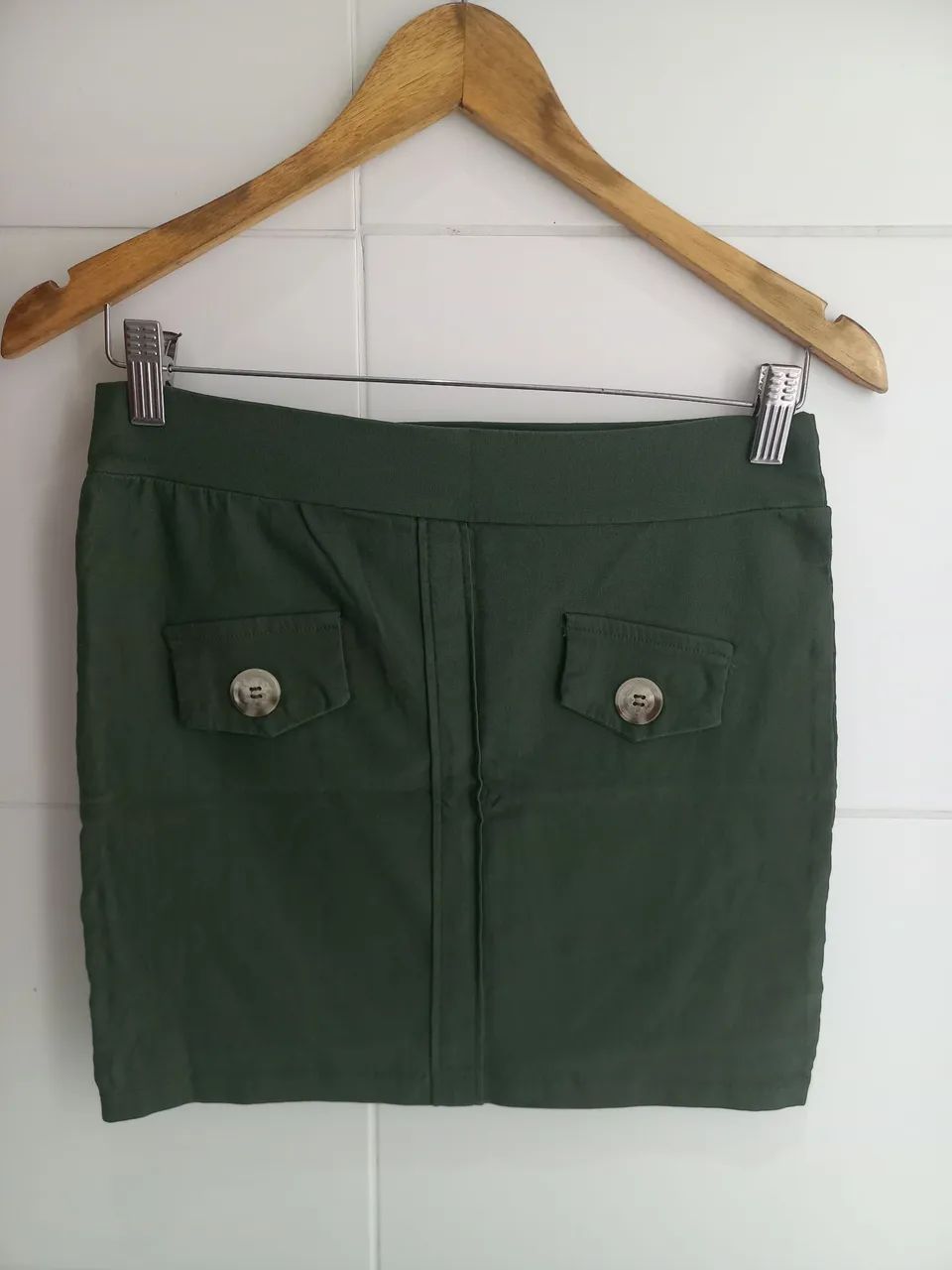 Mini saia verde musgo