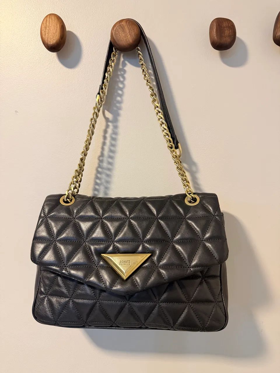 Bolsa Tiracolo grande 944 Couro Preta - Foto 4