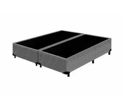 Cama Base Box Casal Cinza Suede