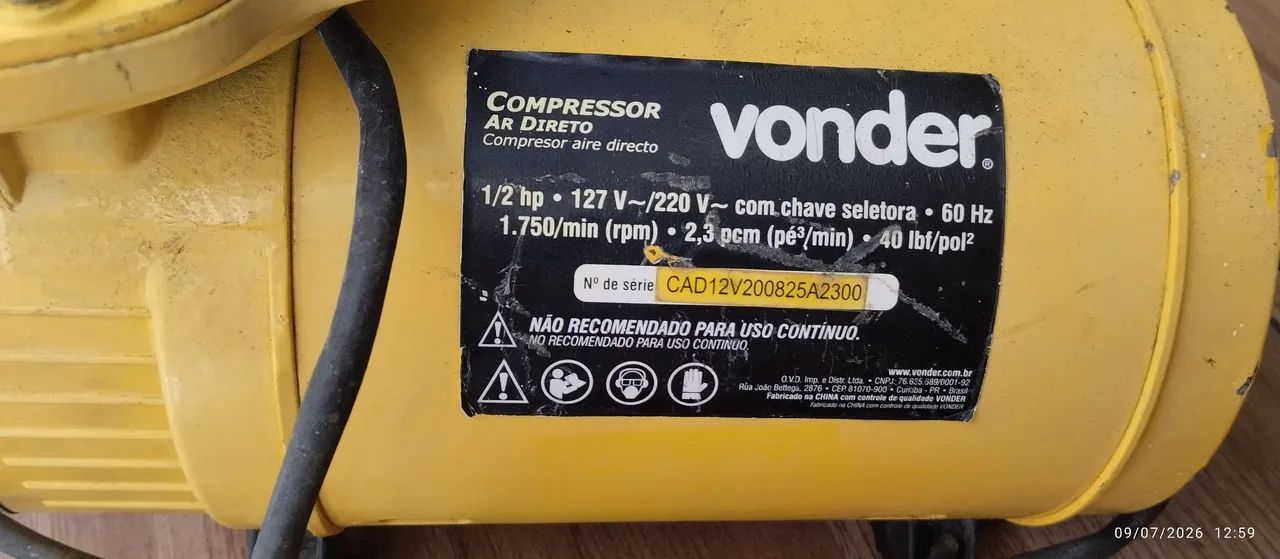 Compressor tufão vonder  - Foto 2