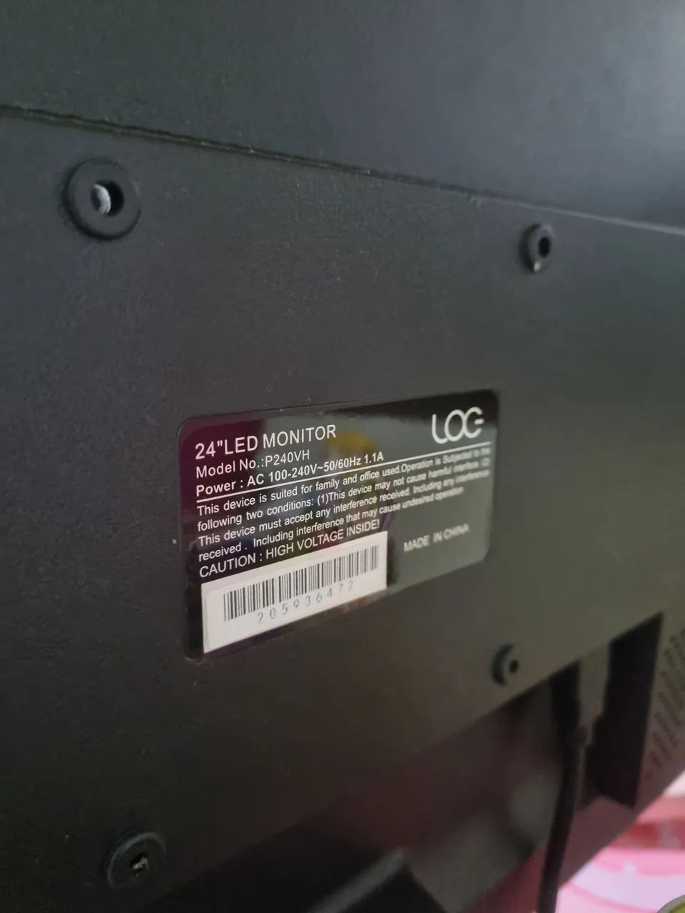 Monitor log 24" com defeito - Foto 4