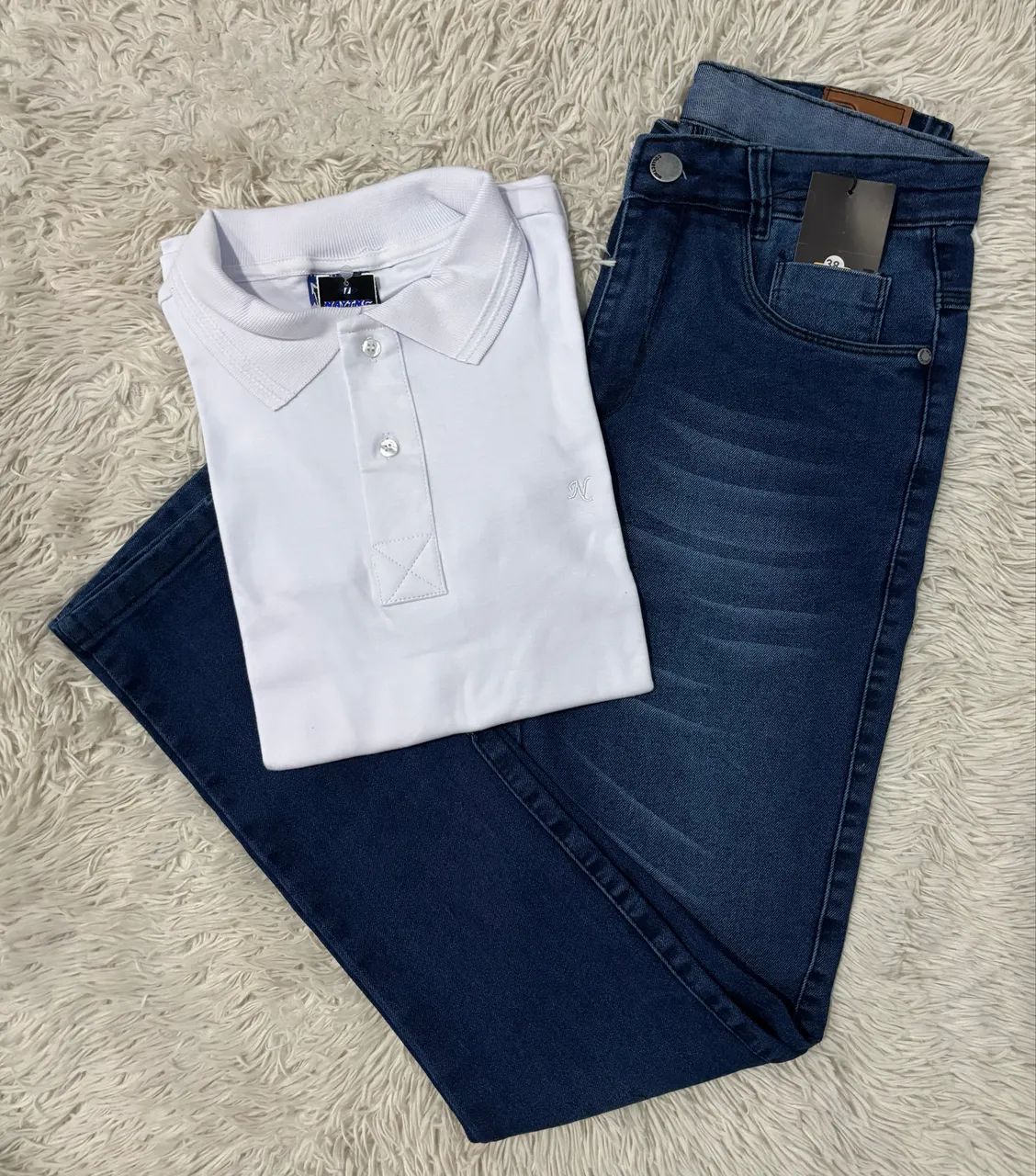 Kit P38 Camisa Polo e Calça Jeans
