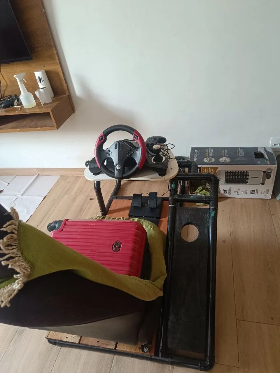 xbox séries S + tv 55 polegadas + cockpit com pedais e volante super novo .. - Foto 2