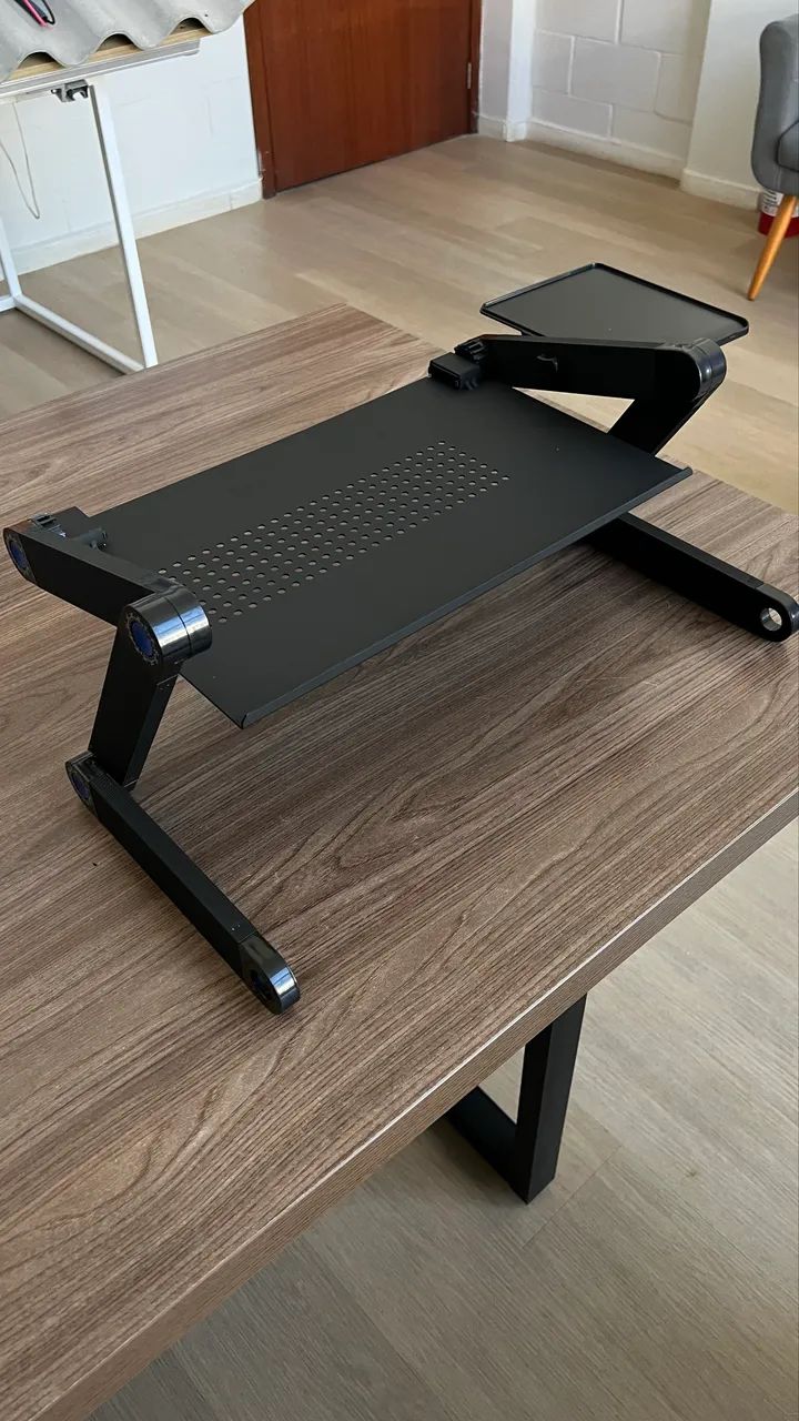 Mesa Suporte Articulado para Notebook em Alumínio com Apoio de Mouse (Na Caixa) - Foto 4