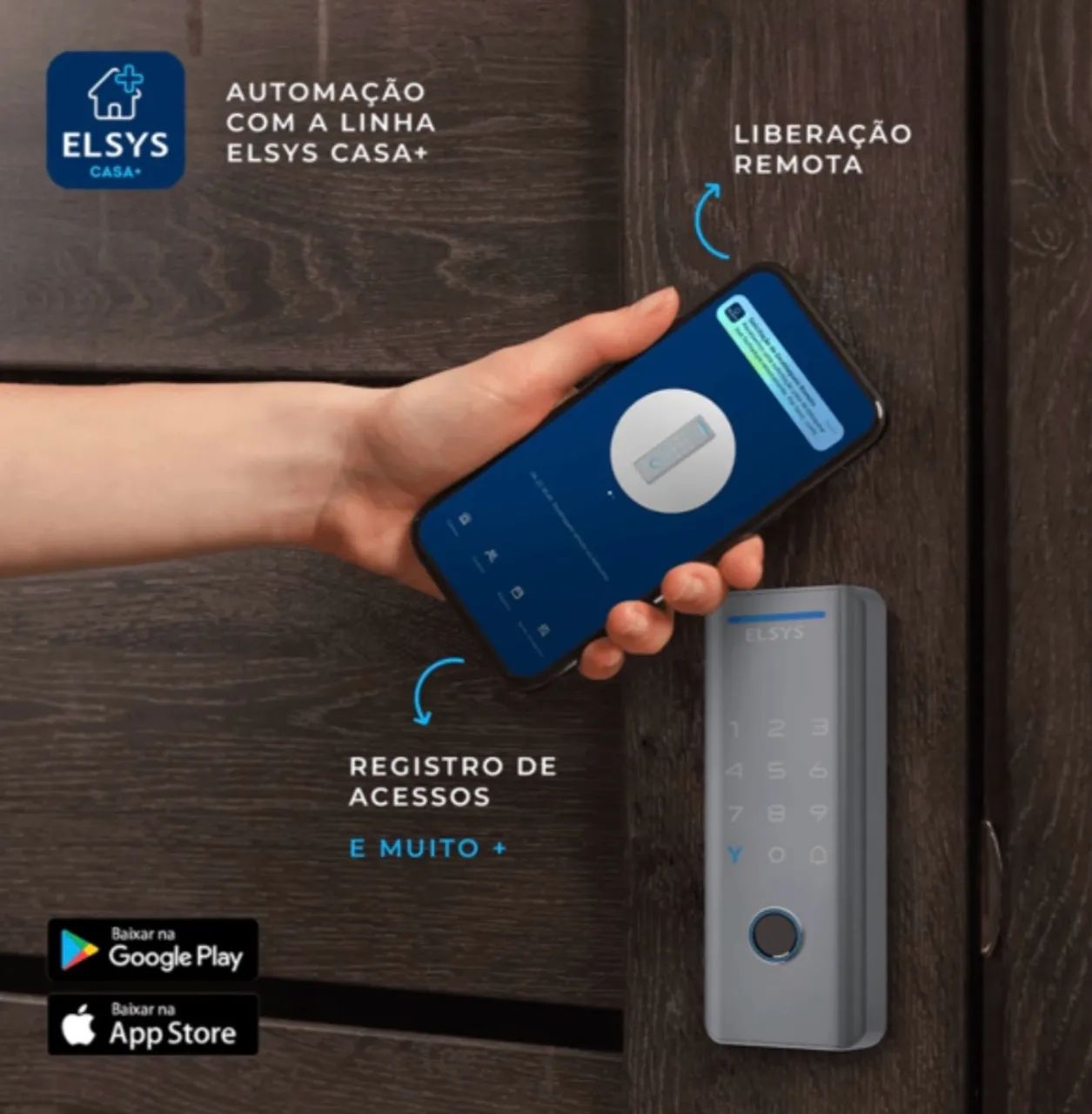 Fechadura Eletrônica Elsys Tecno Prata - Foto 5