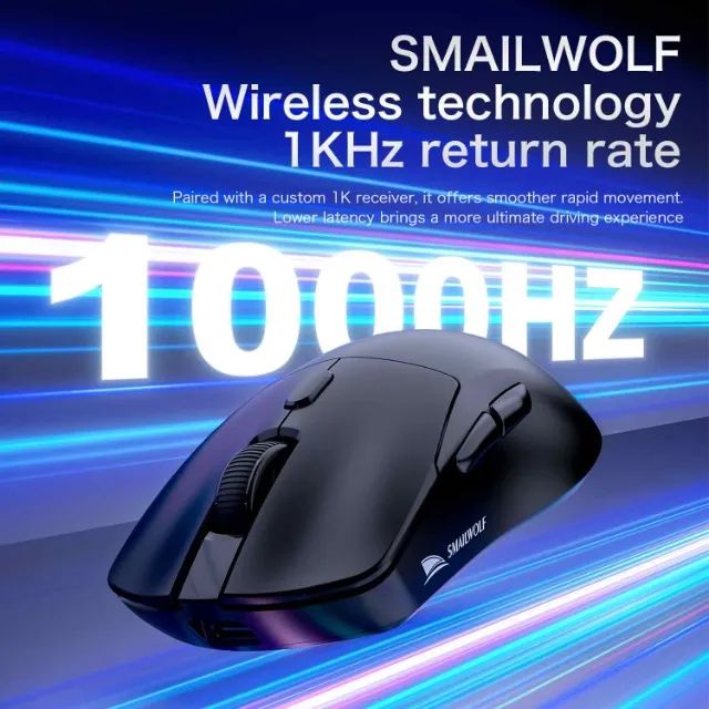 Mouse Gamer Smailwolf M3 PRO  Sensor 3311 Tri Mode com Base de Carregamento - Foto 4