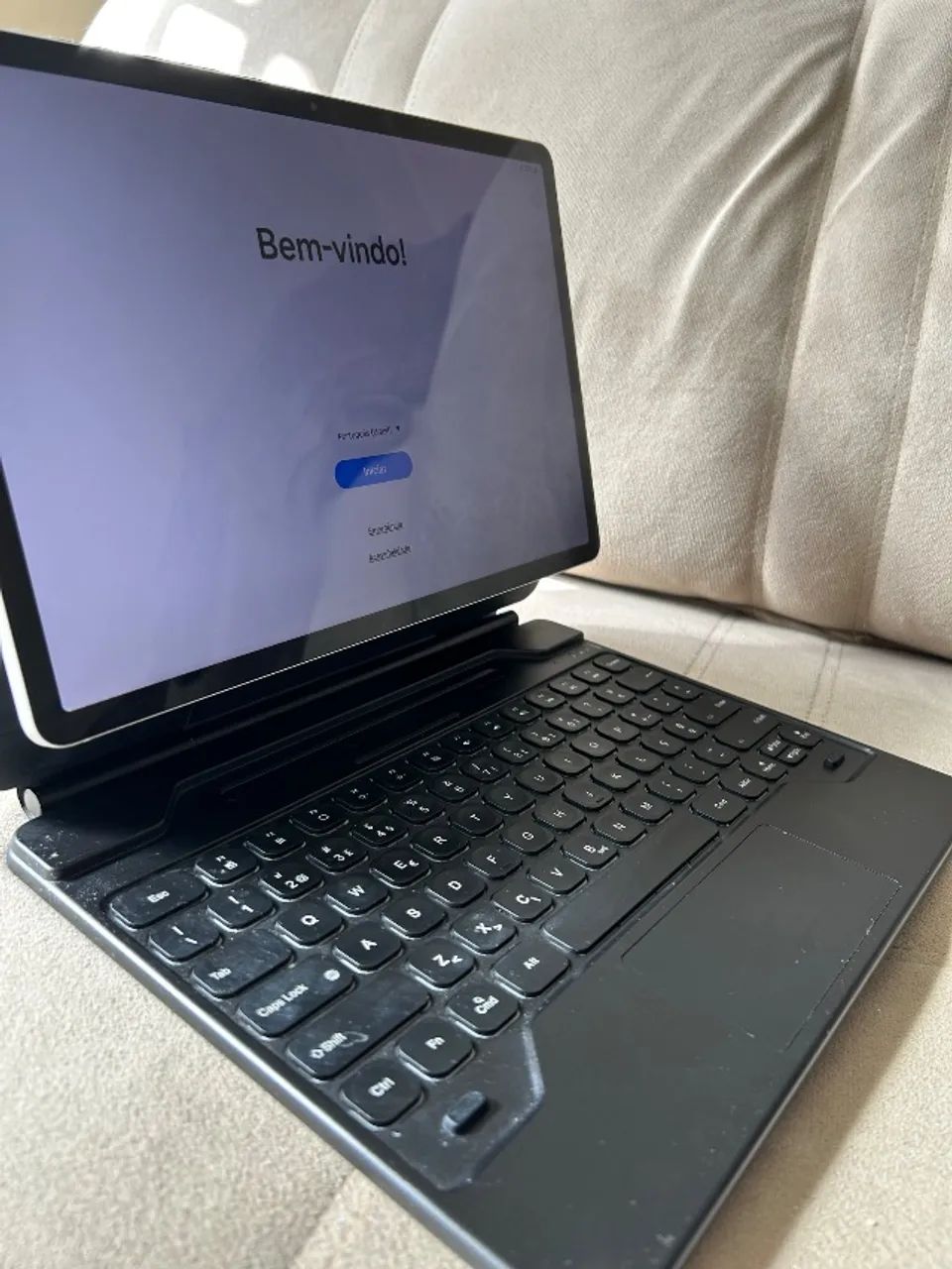 SAMSUNG TABLET S7 FE 128g com caneta original e Capa Magnética Magic Keyboard - Foto 2