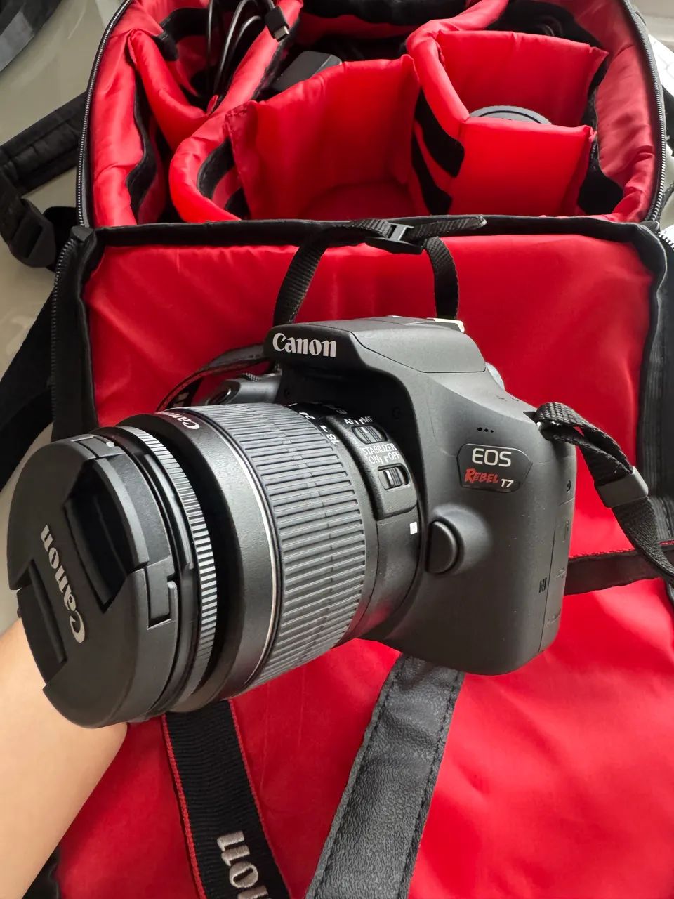 Canon t7 Plus c/ Lente 18-55mm + Lente 50mm Canon+Bateria Extra+C. Memória+Mochila (Nota) - Foto 5