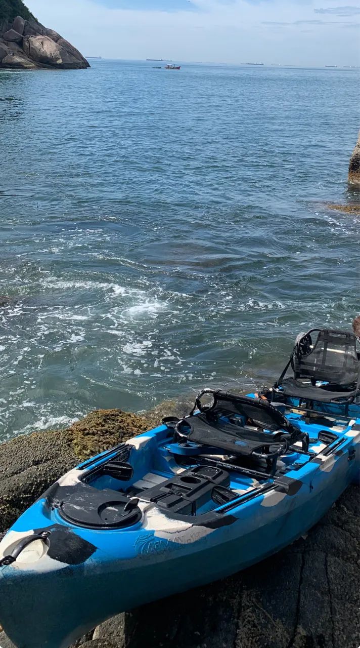 Caiaque Hidro2eko Caiman 135 Duo - Azul Camuflado - Foto 4