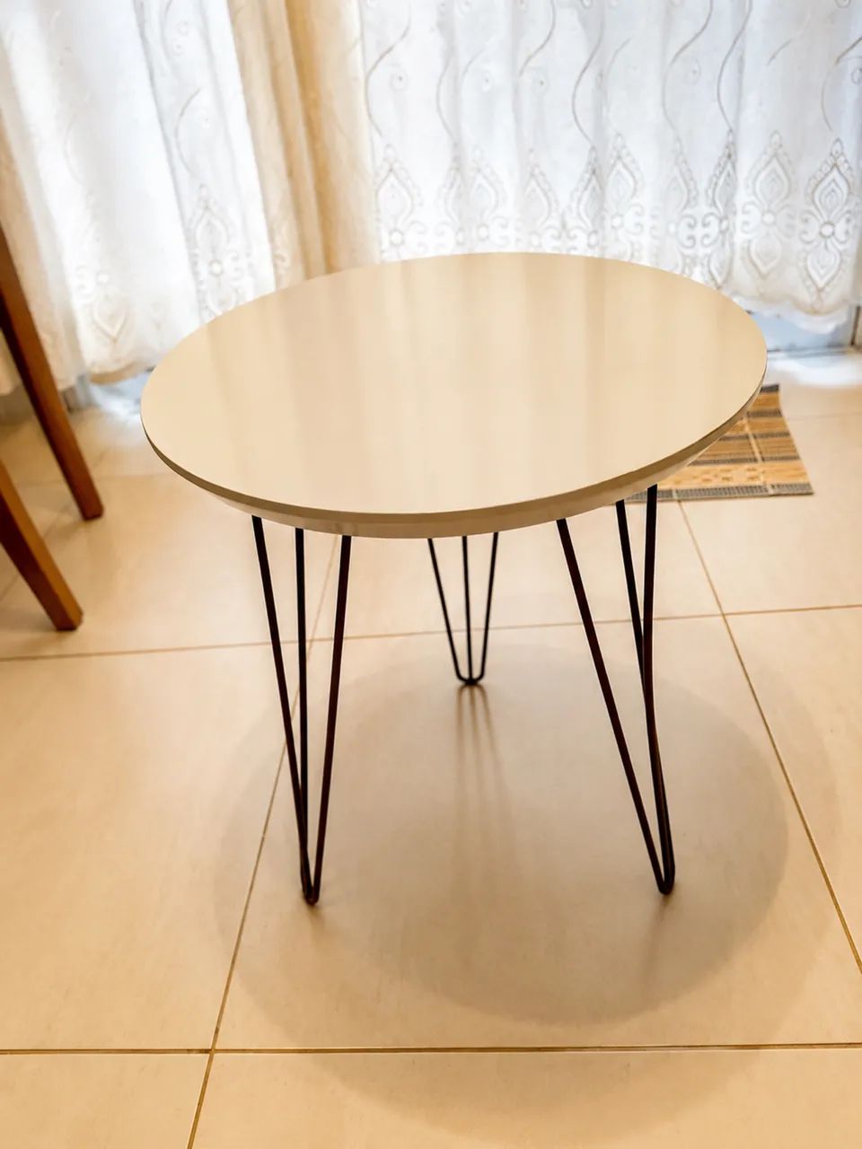 Mesa Lateral Mobly Off-White | Design Moderno - Foto 2