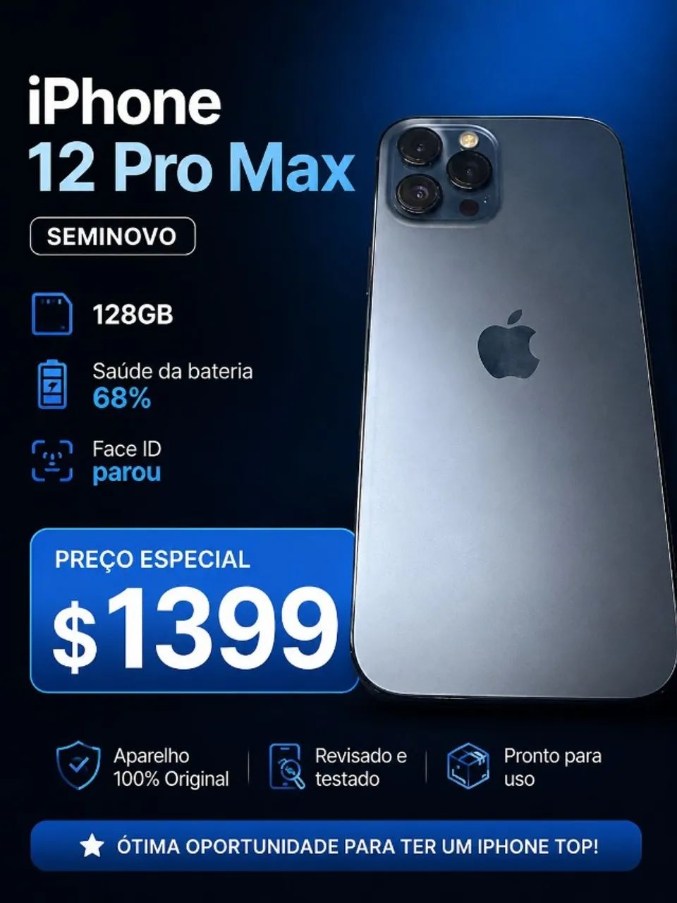 Iphone 12 pro max 128gb - Celulares e Smartphones - Jardins