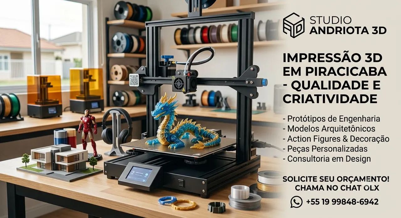 Impressão 3D - Studio Andriota 3D (Piracicaba e Região)