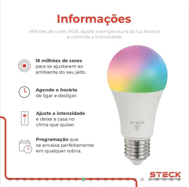 Lâmpada Inteligente 12W (Controle de Voz) - Foto 5