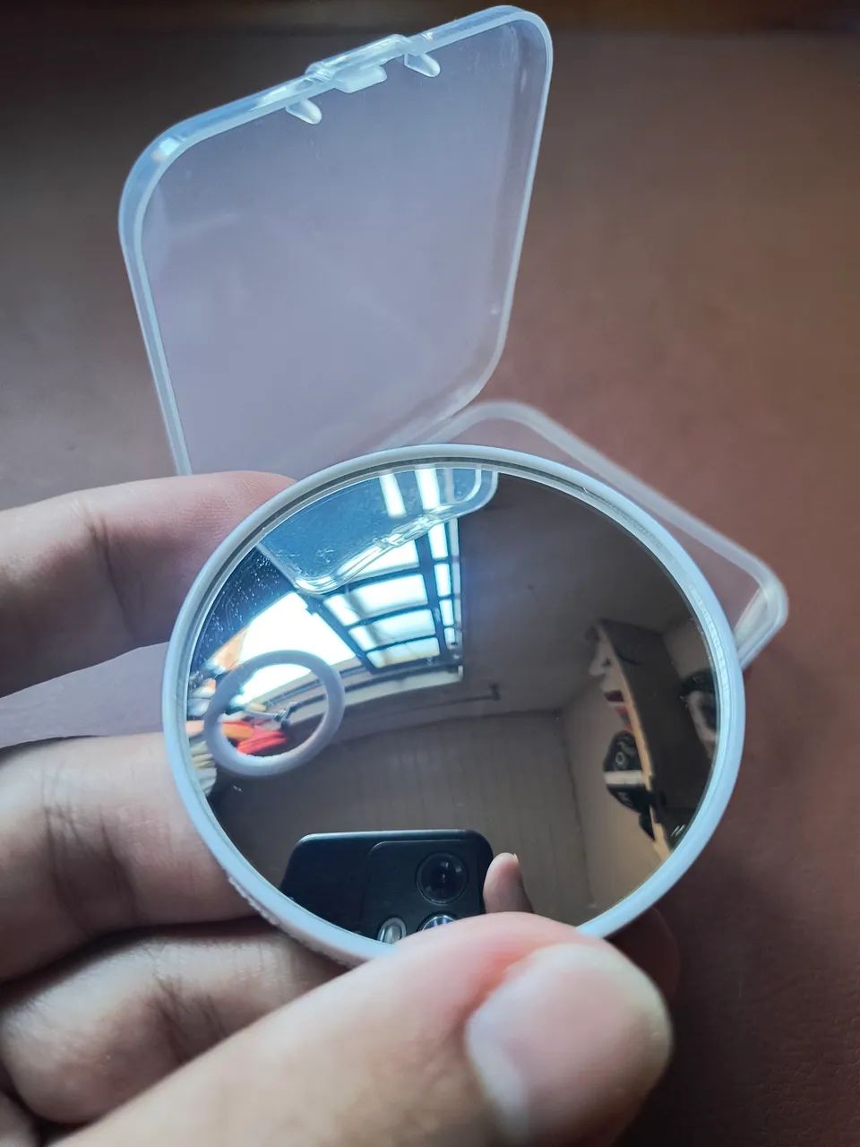 Espelho traseiro de celular p/ selfie
