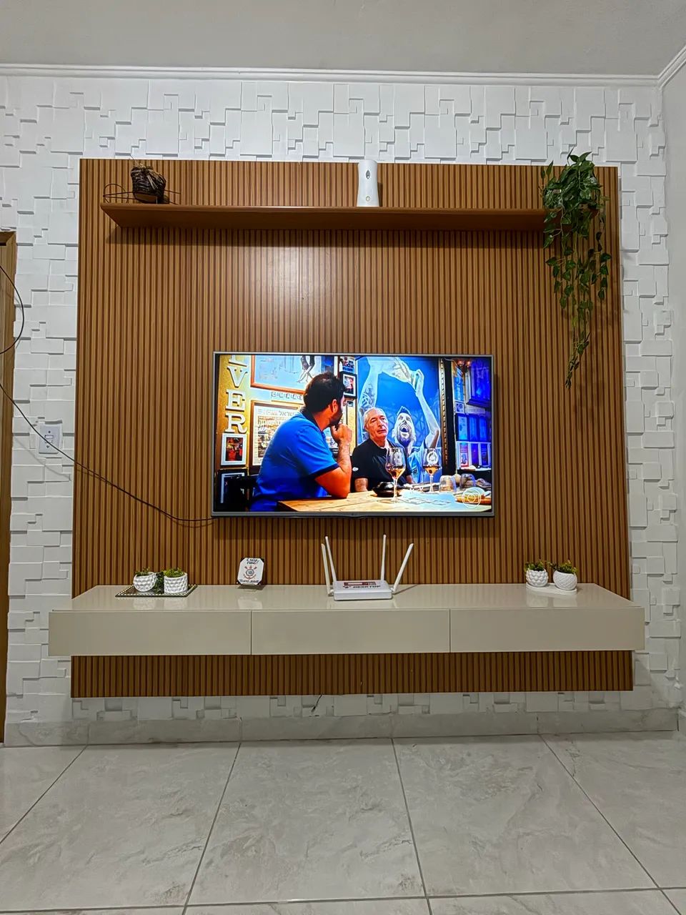 Rack com Painel Ripado para TV até 90 Polegadas - Foto 2