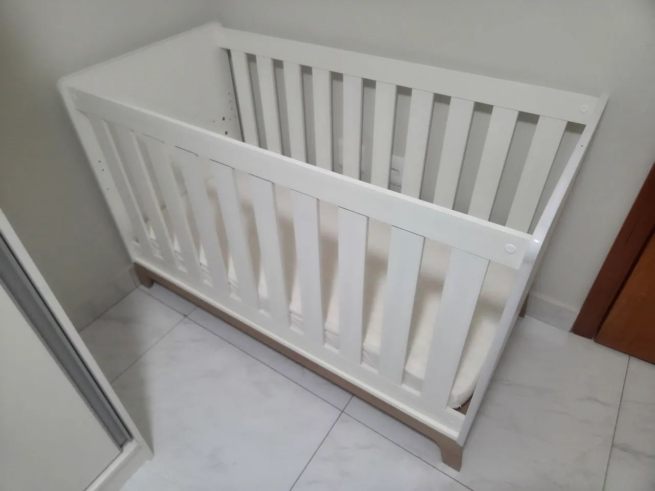 Berço 3 em 1 Linha Favo de Mel Branco - 2 Unidades disponíveis  - Foto 5
