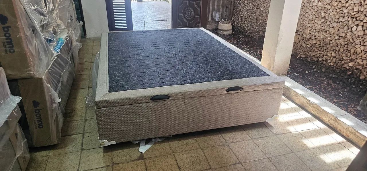 CAMA CASAL BOX BAÚ SOFT PLUMA FRETE GRÁTIS E ENTREGA IMEDIATA! - Foto 3
