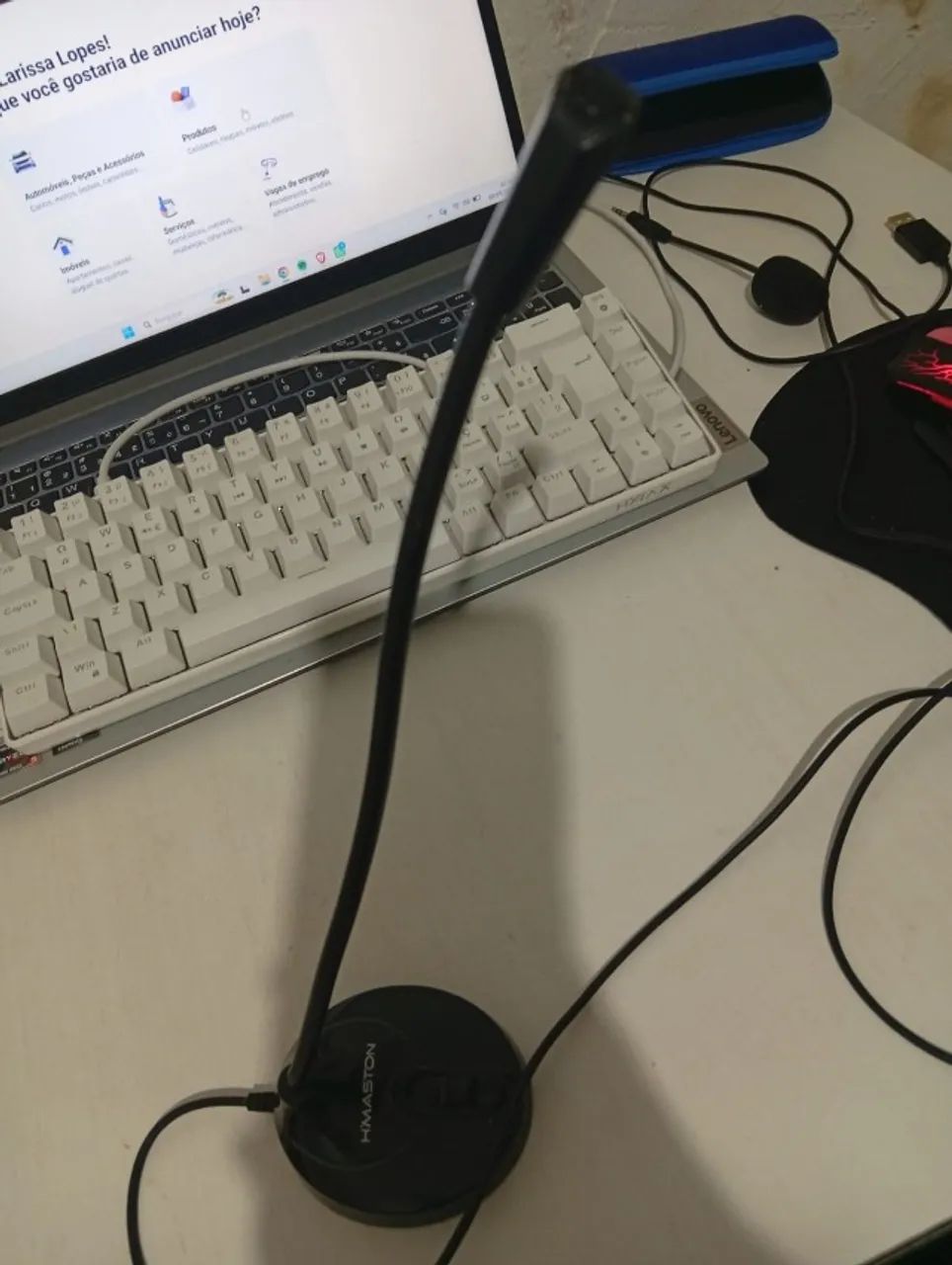 Microfone H'Maston para PC com Haste Flexível - Foto 3