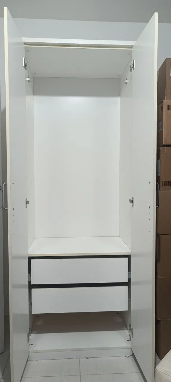 GUARDA-ROUPA 2 PORTAS 2 GAVETAS (TOK&STOK) - Foto 3