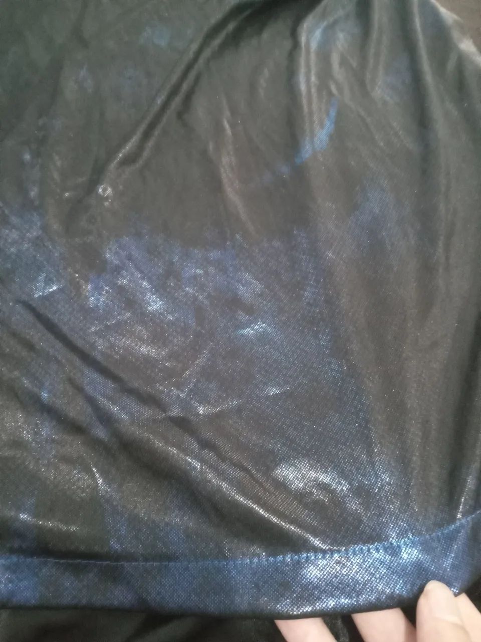 Conjunto top e saia preto e azul  - Foto 4