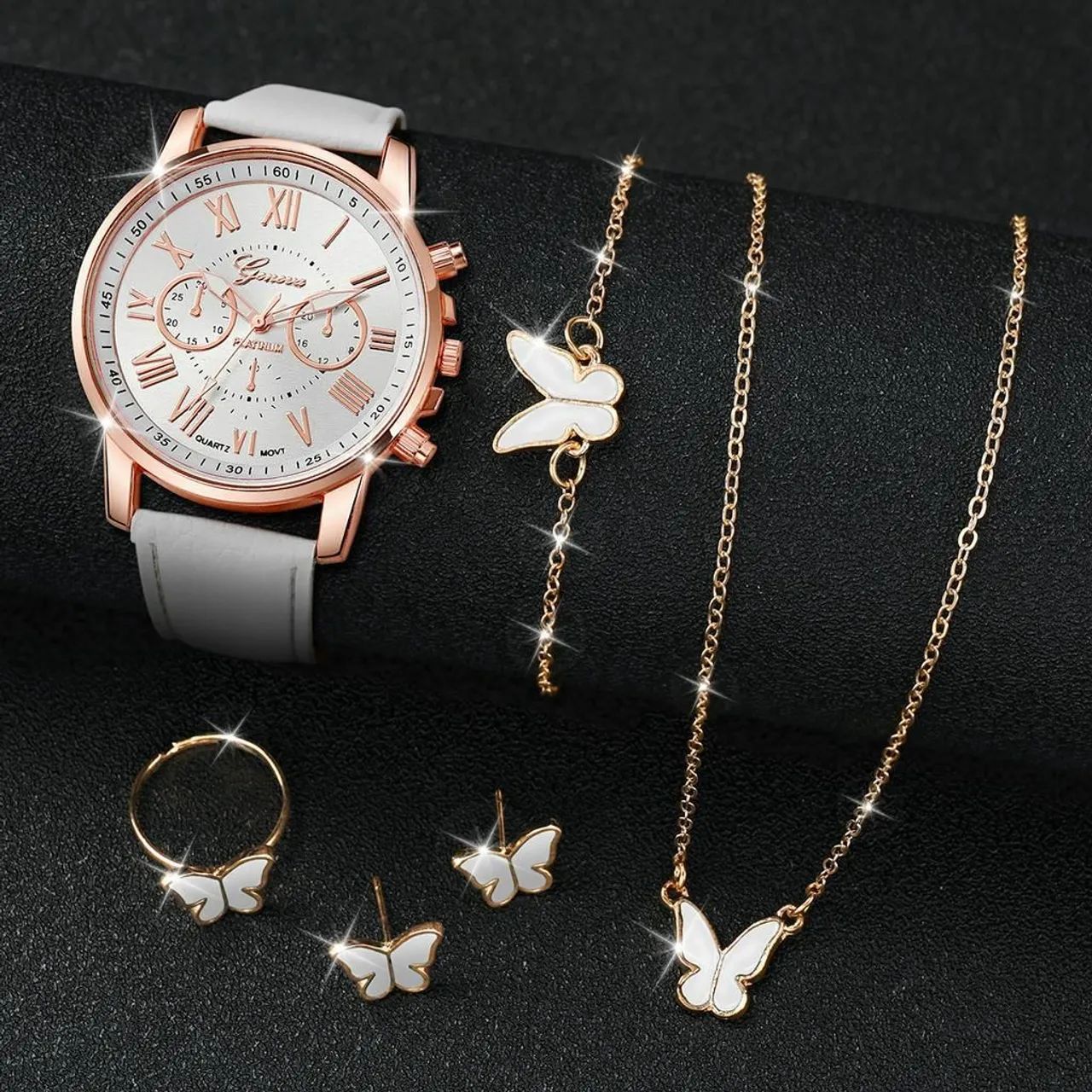 Relógio Feminino Pulseira Couro Sintético - Foto 5