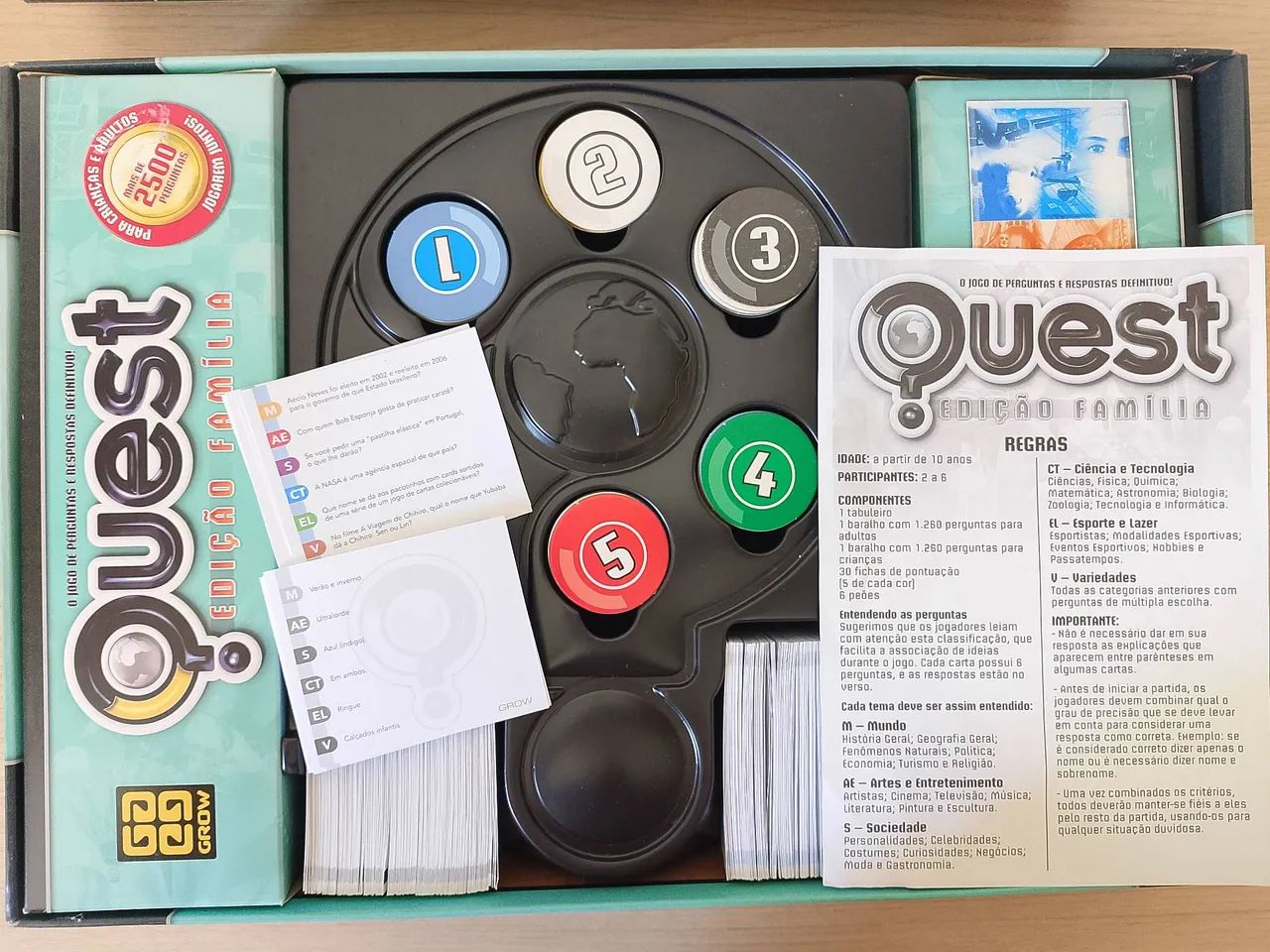  Quest 1 セット　128G Jogo de tabuleiro Quest - Edição Família - Hobbies e coleções