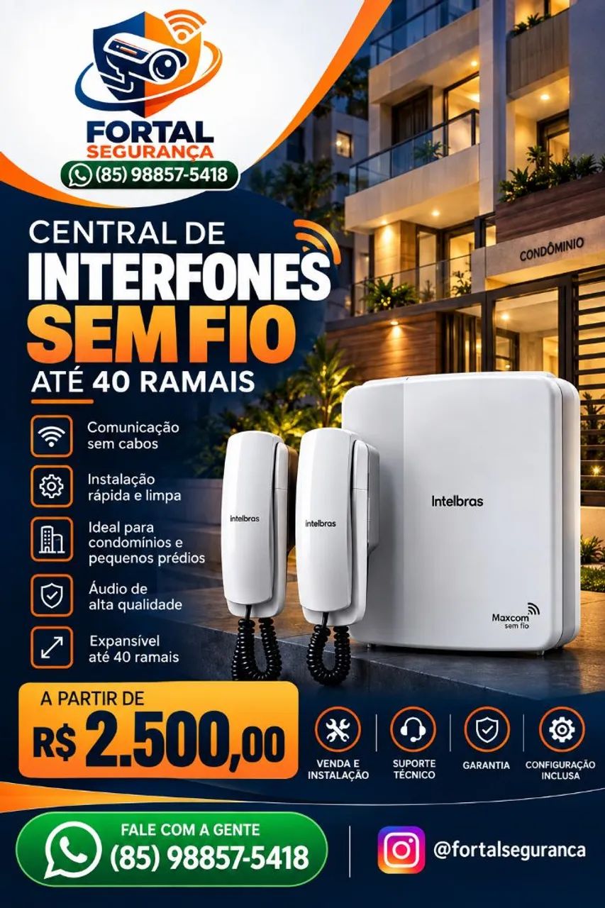 Central de interfones sem fio