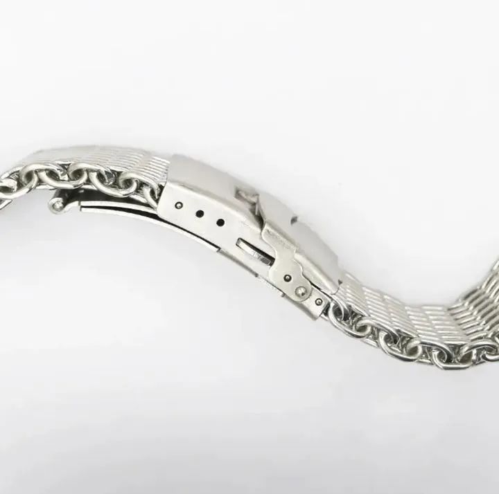 Pulseira de relógio Shark Mesh em aço inoxidável 22mm. - Foto 3