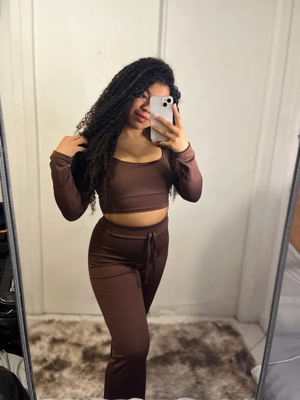 Conjunto cropped + calça 