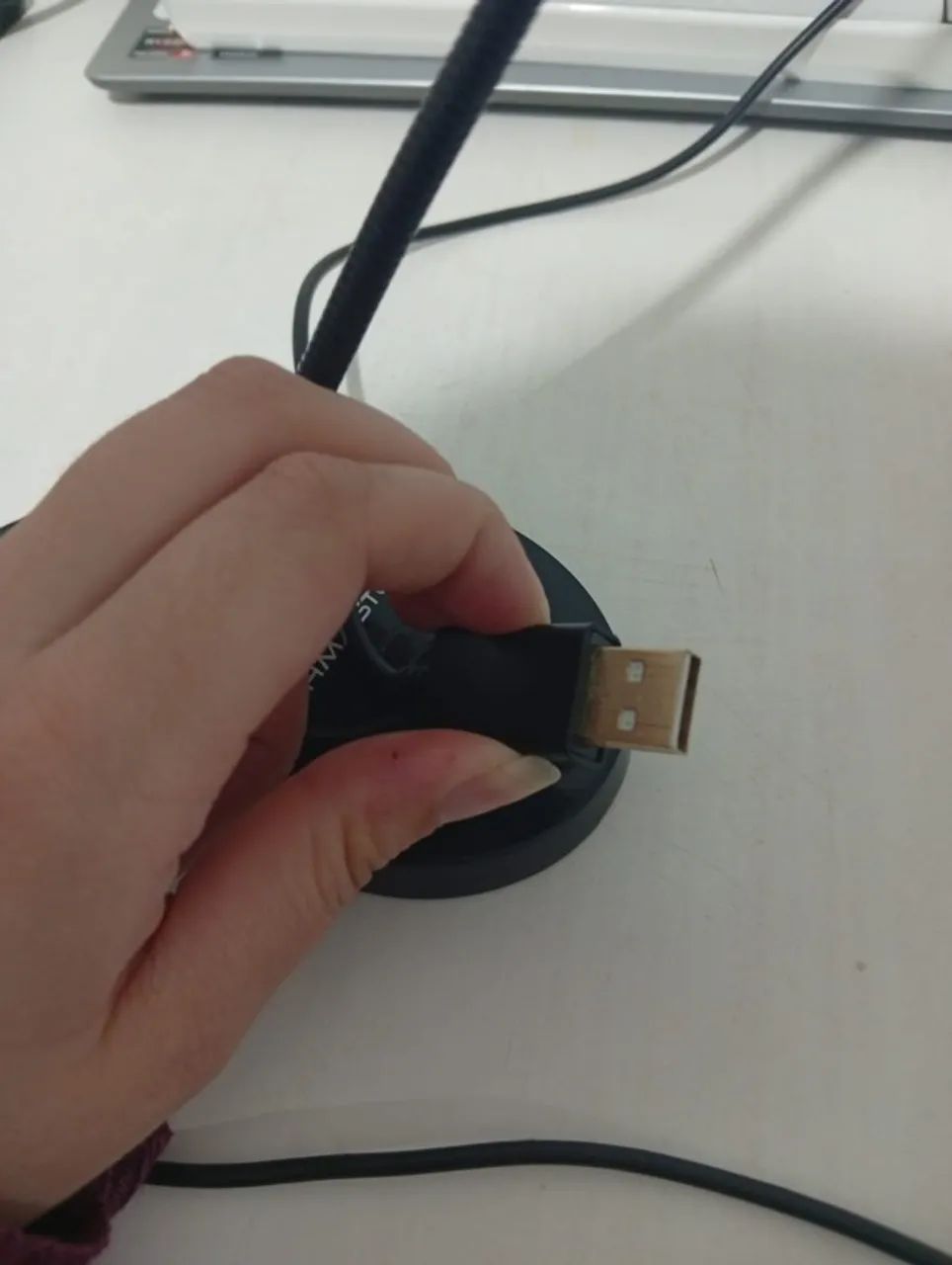Microfone H'Maston para PC com Haste Flexível - Foto 4